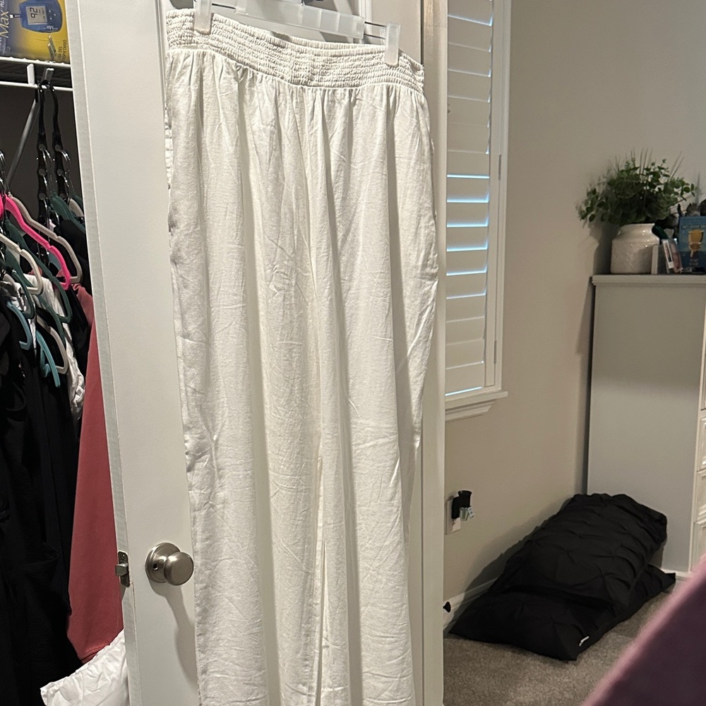 Aerie White Wide Leg Pants